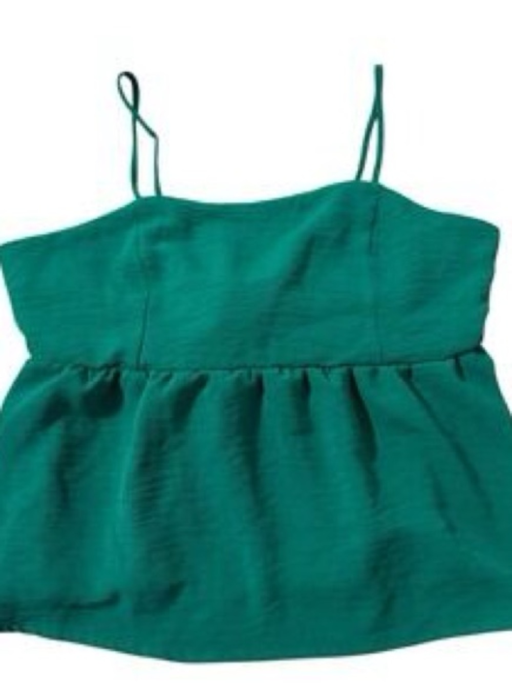 TJ Maxx Green Spaghetti Strap Peplum Top